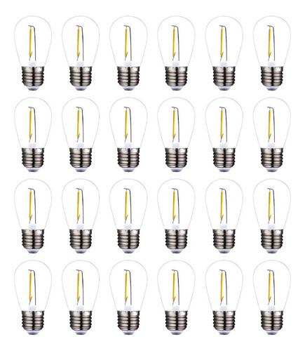 Focos Repuesto Para Serie Vintage Filamento Led 24 Piezas 1w Luz Cálida