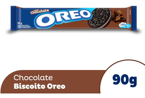 Imagem 1 de 7 de Biscoito Recheado Chocolate Oreo 90g