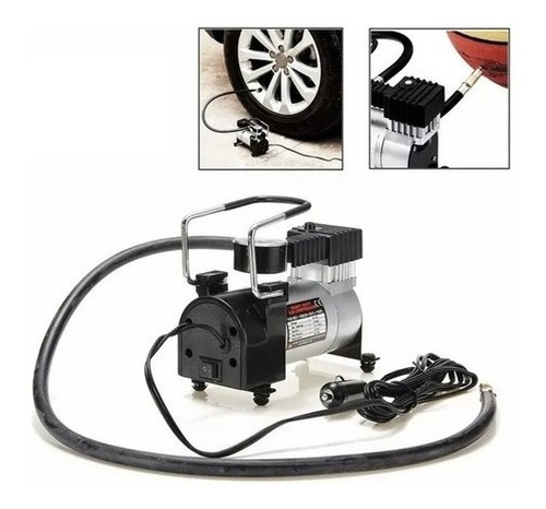 Imagen 2 de 3 de Compresor De Aire Metalico Portati 12v De Auto Y Motos
