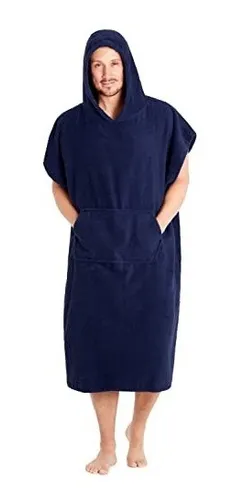 comprar Bata Poncho Adulto Algodon Azul Cambiador Surf Tela Toalla
