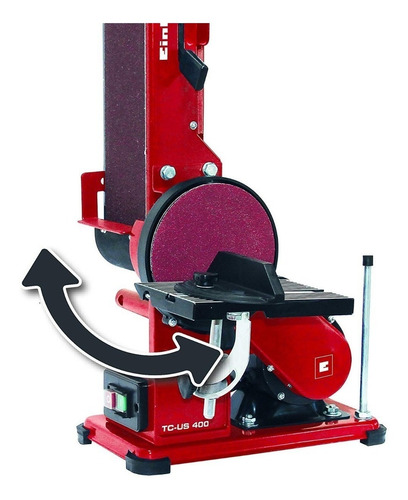 Imagen 2 de 3 de Lijadora de banda y de disco Einhell TC-US 400 con sistema velcro roja 50Hz 375W 230V