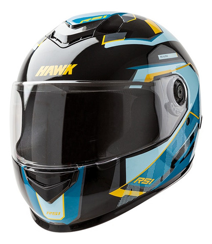 Casco Para Moto Integral Hawk Rs1  Celeste Alpha M