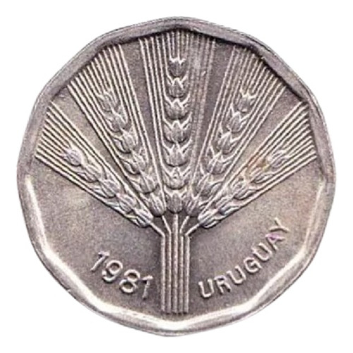 Oferta Uruguay 25 Monedas 2 Nuevos Pesos Año 1981 - Espiga