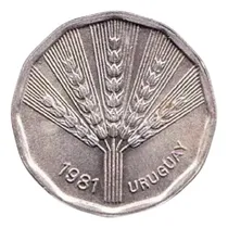 Comprar Oferta Uruguay 25 Monedas 2 Nuevos Pesos Año 1981 - Espiga