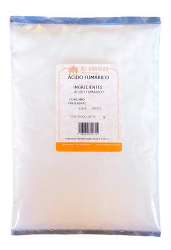 Ácido Fumárico Grado Alimenticio 10 Kilos Granel