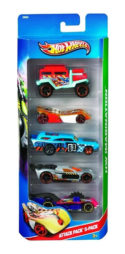 Vehiculos Carro Hot Wheels Set  5 Pack Coleccionable