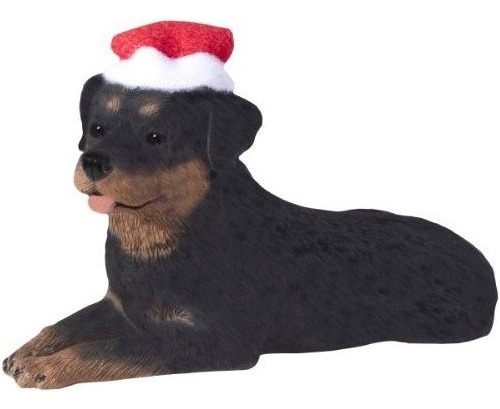 Sandiast Rottweiler Con Sombrero De Santa Ornamento De Navid
