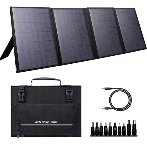 Panel Solar Portátil 40w, Cargador Solar Plegable Esta...