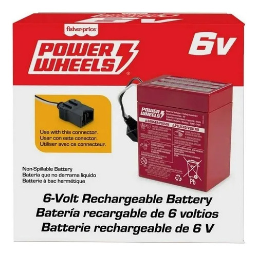 Pila Recargable Power Wheels 6v De Fisher Price