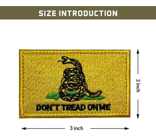 Magapro 2 Piezas Don't Tread On Me Parche Bordado Militar Pa