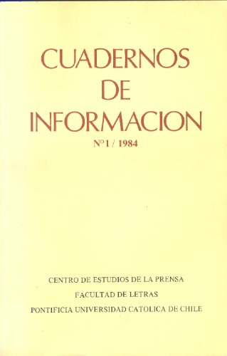 Cuadernos De Información - Nº 1 / 1984.