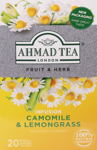 Ahmad Tea S - Manzanilla Y Hierba De Limon 1.4oz - 20 Bolsas