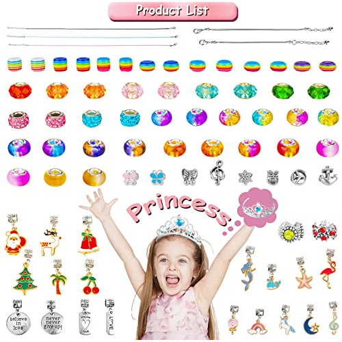 Kit De Fabricación De Pulseras De Dijes, 92 Piezas De ...
