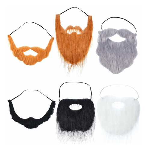 Willbond 6 Piezas Barba Falsa Bigotes Navidad Halloween Barb