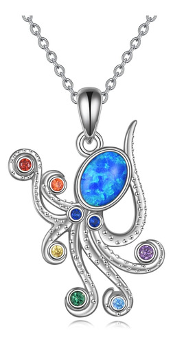 Wteniy Octopus Gifts For Girls Women Sterling Silver Octopus
