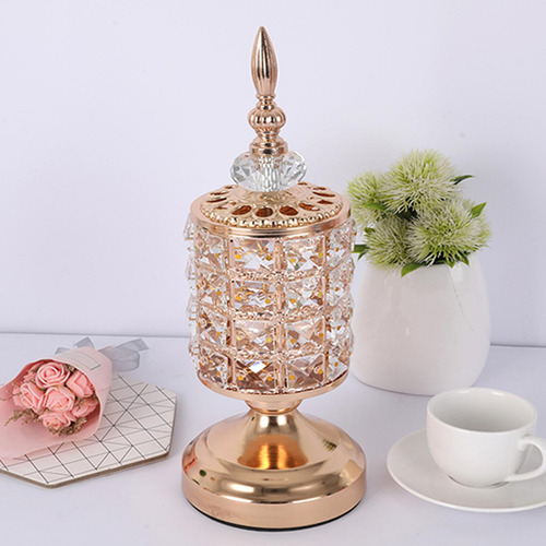 Portavelas De Pilar De Cristal Romántico Para 31 Cm De Alto