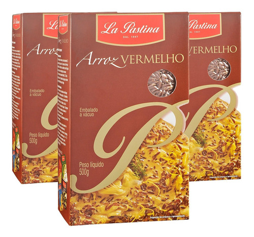 Arroz Italiano La Pastina Vermelho 500g (3 Pacotes)