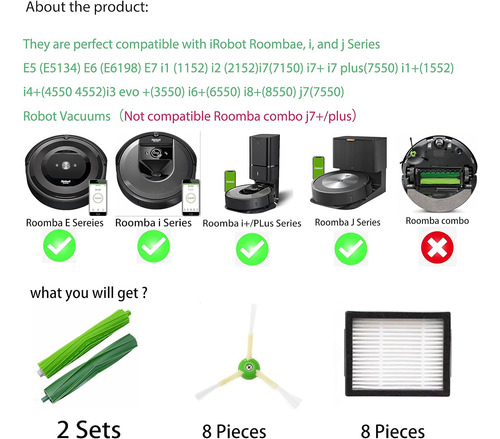 Peças De Reposição E Acessórios Para Irobot Roomba E5 E6 I1