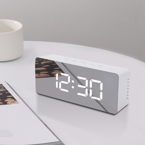 Para Reloj Digital Con Espejo Led Para Dormitorio,