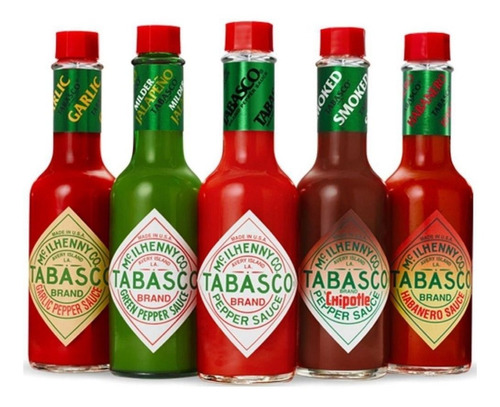 Kit Molho Pimenta Tabasco 60ml - 5 Sabores Diferentes