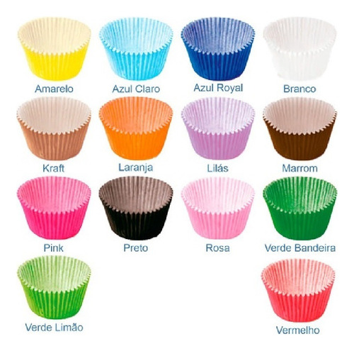 Forminha Forma Papel Docinhos Doce N°5 Verde Claro C/1000 Cor Verde-claro