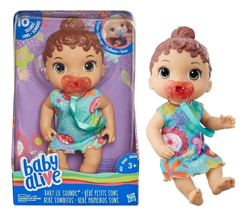 Muñeca Baby Alive Bebé Soniditos Cabello Castaño +3