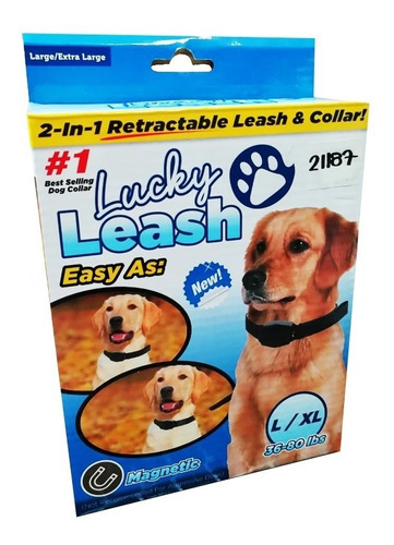 Lucky Leash 2 En 1 Collar Magnético L/xl 21187