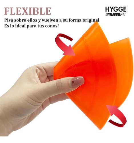 Imagen 5 de 10 de Pack X50 Conos Tortuga Flexibles Colores Entrenamiento