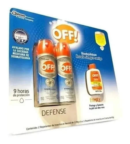 Repelente De Insectos Off 3 Pzs Em