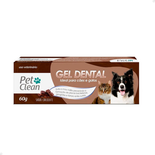 Pasta De Dente Creme Dental Gel Cães E Gatos Pet Clean 60g