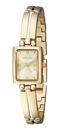 Reloj Con Pulsera De Eslabones Sólidos Dorados De Anne Klein