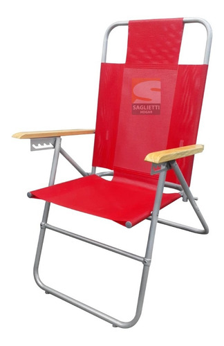 Imagen 1 de 9 de Sillon Reposera 5 Posiciones Reforzada Alta 120 Kg Calidad