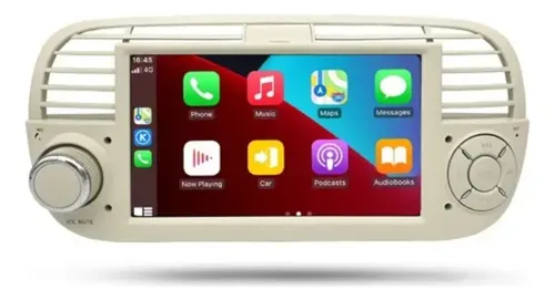 Multimidia Android Fiat 500 Bege Preto Carplay Gps Cor Branco