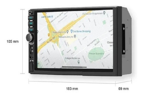 Imagen 2 de 5 de Estereo Pantalla Tactil Doble Din Mirror Link Simil Pioneer