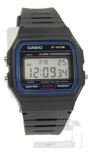 Reloj Casio Collection F-91wm-9a Hombre Color Negro