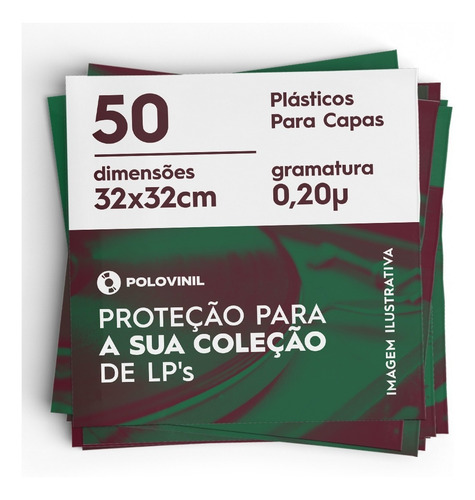 50 Plasticos Capa De Lp Discos Vinil 0.20 Extra Grosso