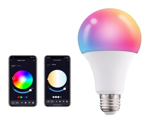 12 Bombillo Inteligente Bluetooth 10w Rgb Alexa Google Home 