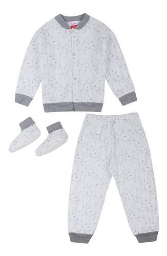 Imagen 1 de 3 de Pijama Bebé Térmica 3 Piezas Estampado Para Niño