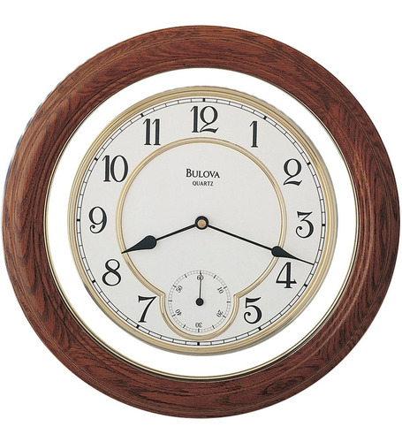 Reloj De Pared Vintage Bulova Clocks C4596 Madera Original