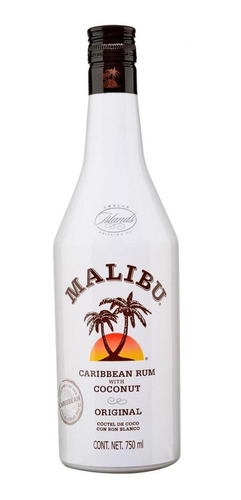 Caja De 12 Ron Malibu 750 Ml