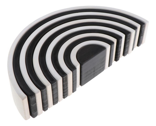 12 Unids / Set Bloques De Iris De Madera Juguete De