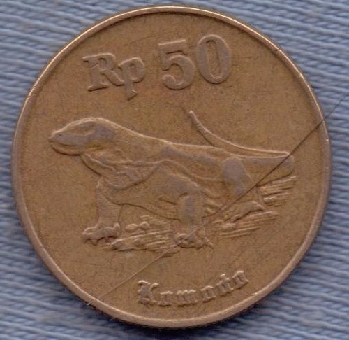 Indonesia 50 Rupiah 1998 * Dragon Komodo *