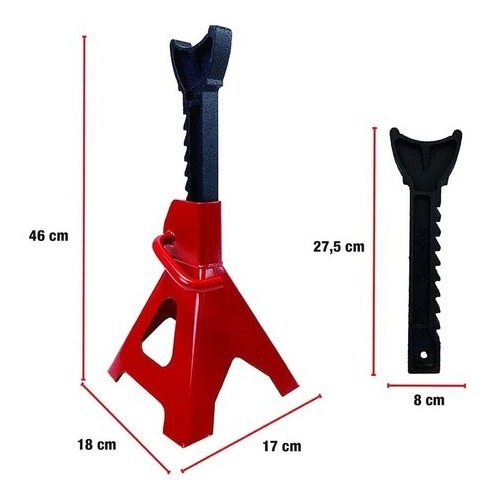 Imagen 2 de 7 de Caballete Tripode Plegable Reforzado Auto Camioneta 2 Tn X1u