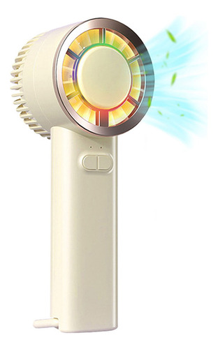 Mini Ventilador Mano Portatil 3 Velocidades Recargable Usb Color Beige