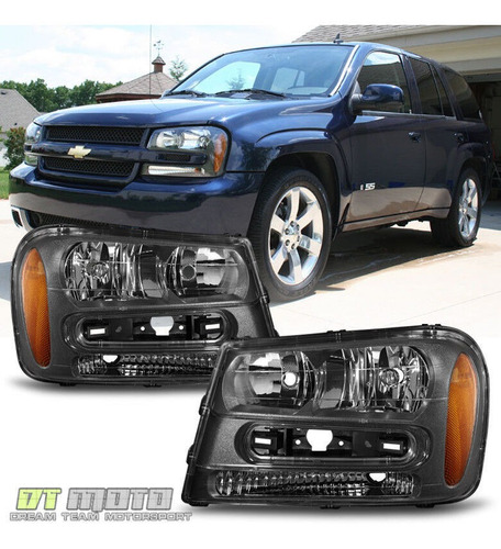 Par Faros Negro Chevrolet Trailblazer Ext Ls 2004 5.3l