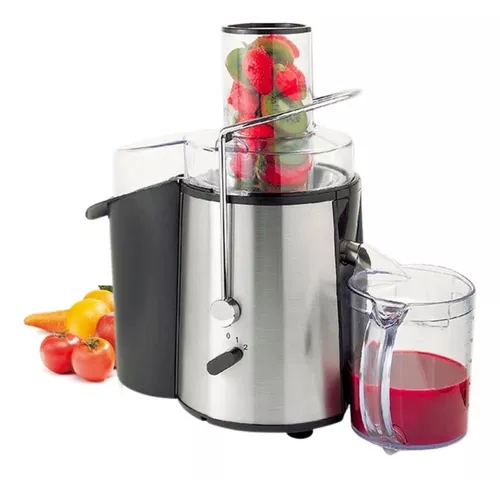 Lupa.ec - Extractor de Jugo Indurama 🔴Elegante Acabado de Acero Inoxidable  🔴800 Watts de Potencia. 🔴Alimentador de Entrada Extra Grande.  🔴Recolector de Residuos de Gran Capacidad (2 Litros). 🔴Jarra de Jugo (1