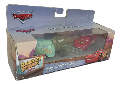 Cars Gift 3pack Fillmore, Rayo Mcqueen Con Pala, Sargento 