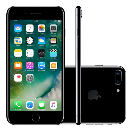 iPhone 7 Plus 128 GB preto-brilhante - Bom (Recondicionado)