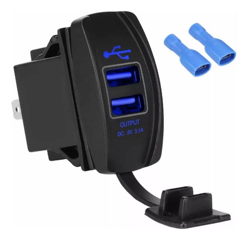 Cargador Usb 12-24v Toma Embutir Enchufe Auto Moto Nautica