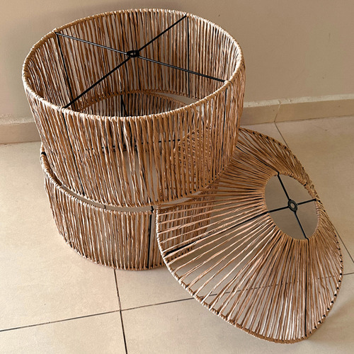 Lámparas Colgante Cilíndrica Hilo/yute/kraft 60 Cm Estructura Kraft